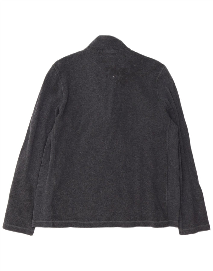 JACK & JONES Maglione da uomo con zip e collo XL in cotone grigio