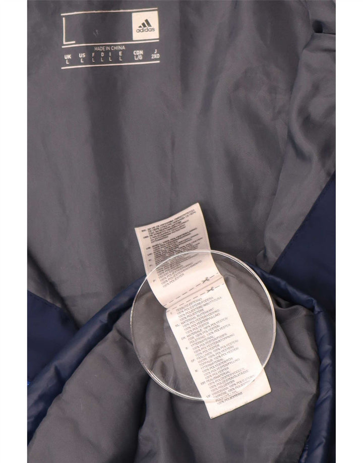 Giacca imbottita da uomo Adidas UK 40 Large blu navy in poliestere