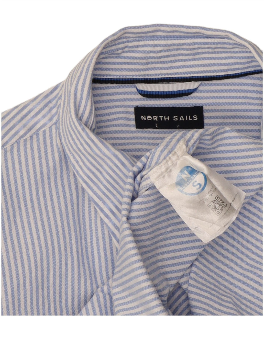 Camicia da uomo North Sails Small in cotone gessato blu