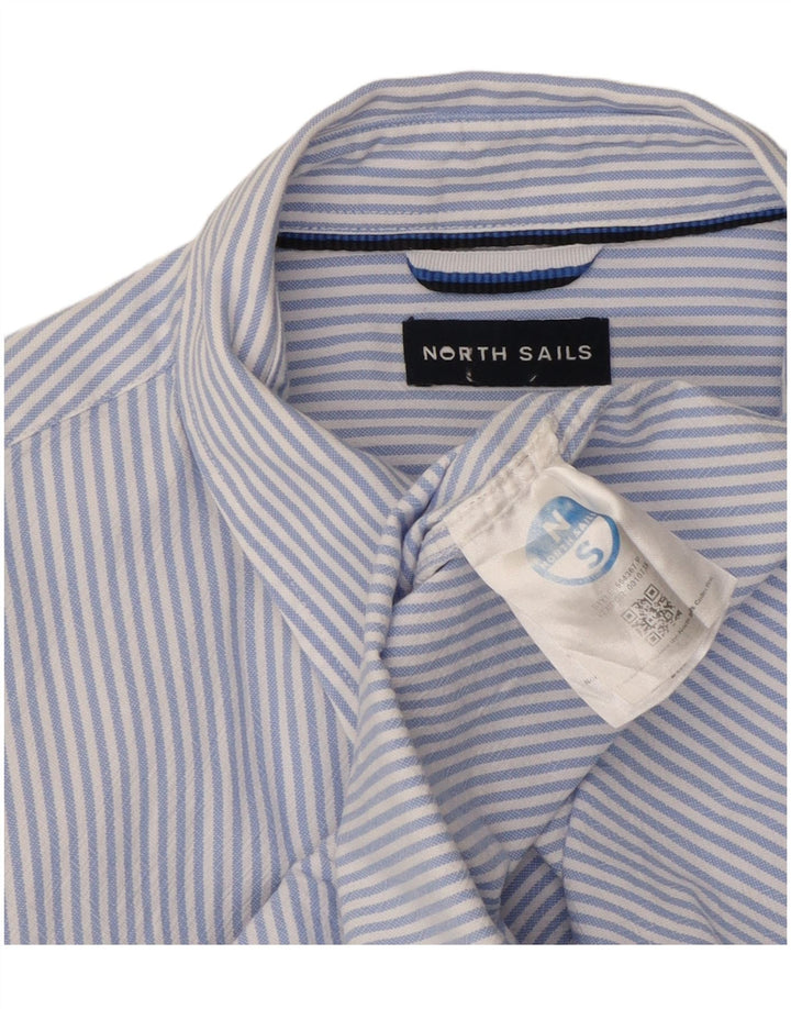 Camicia da uomo North Sails Small in cotone gessato blu