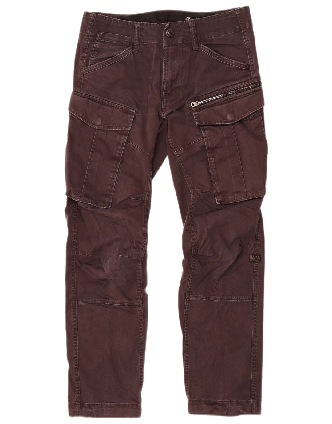 Pantaloni cargo dritti da uomo G-Star W28 L30 cotone grigio