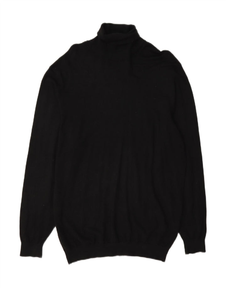 Maglione Zara da uomo con collo alto e maglione grande in viscosa nera