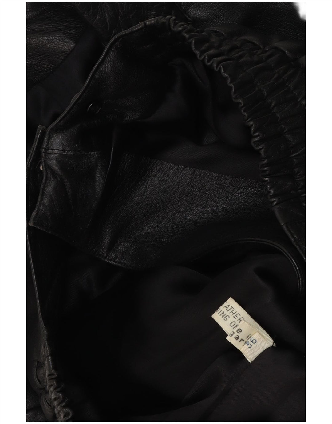 Giacca da motociclista in pelle oversize da donna vintage EU 36 piccola in pelle nera