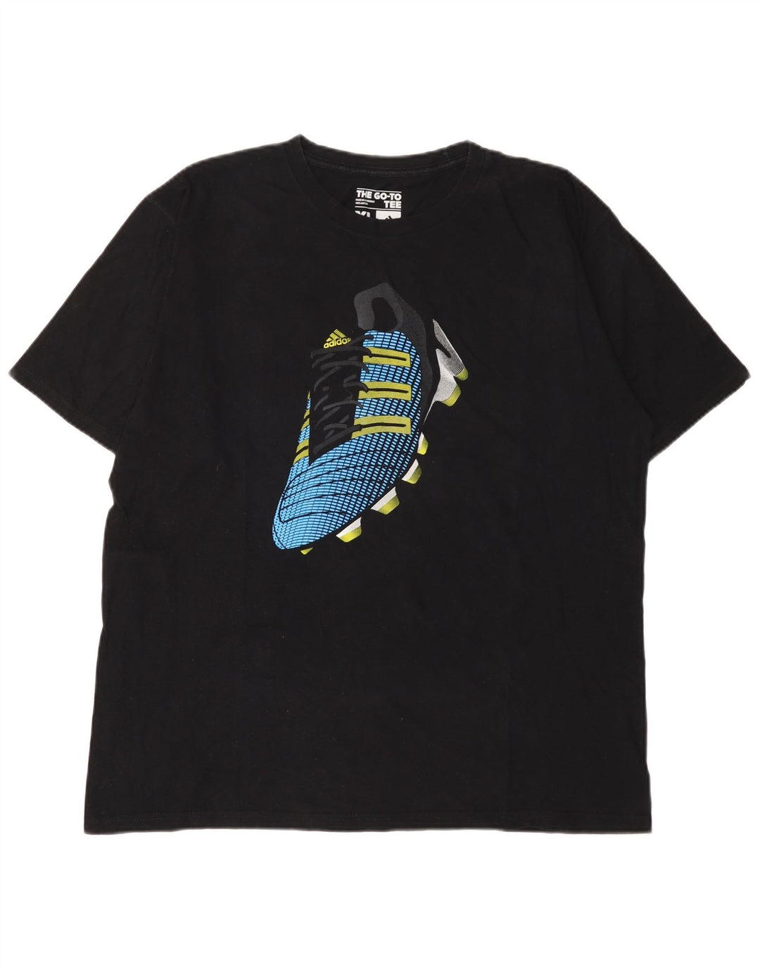 T-shirt grafica da uomo Adidas Top XL in cotone nero