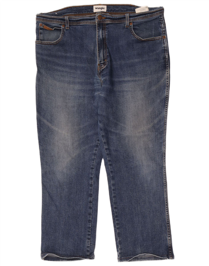 Jeans dritti da uomo Wrangler Texas W40 L27 cotone blu