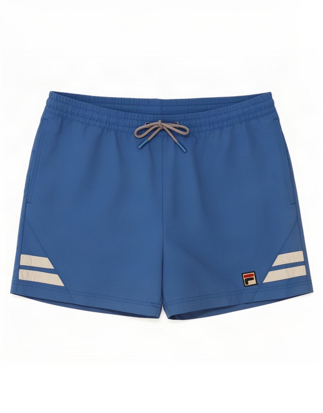 Pantaloncini da bagno da uomo Fila Large in nylon color block blu