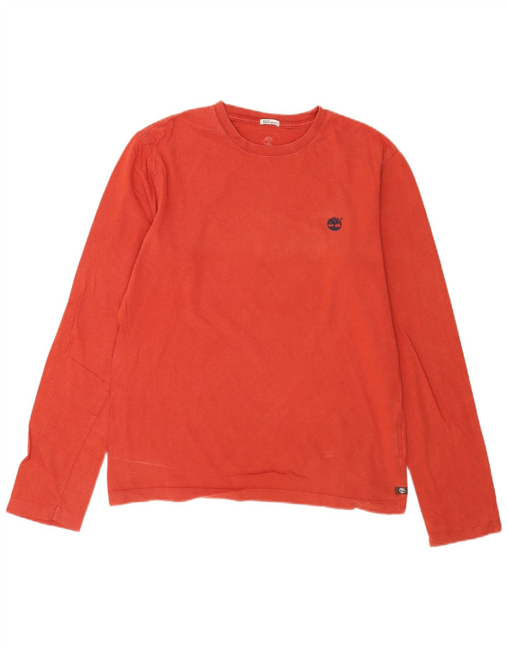 Timberland Uomo Earthkeepers Graphic Top manica lunga cotone rosso medio