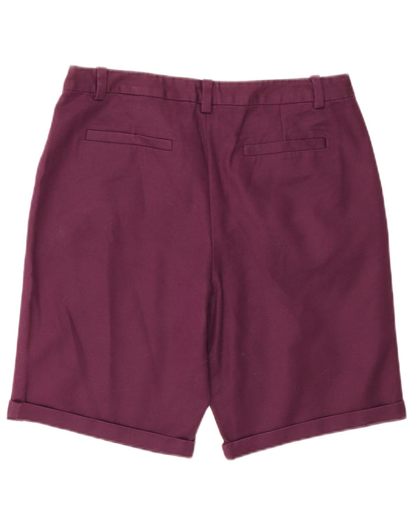 Crew Clothing Pantaloncini chino da donna UK 12 Medio W30 Cotone bordeaux