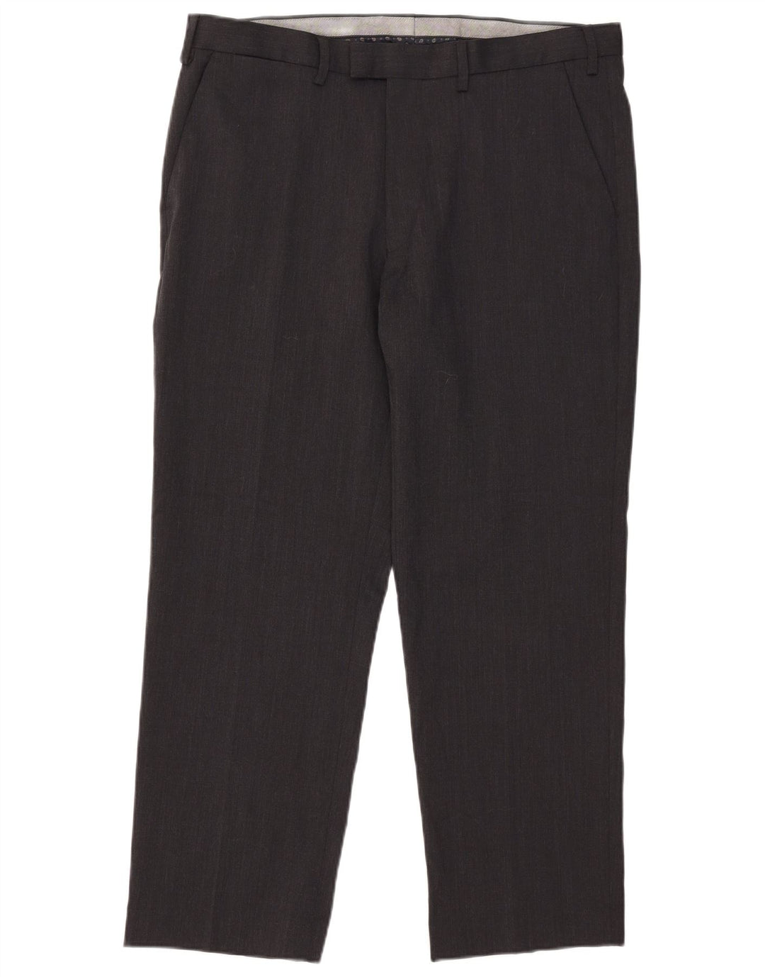 Pantaloni da abito regolari da uomo Marks & Spencer W38 L29 poliestere grigio