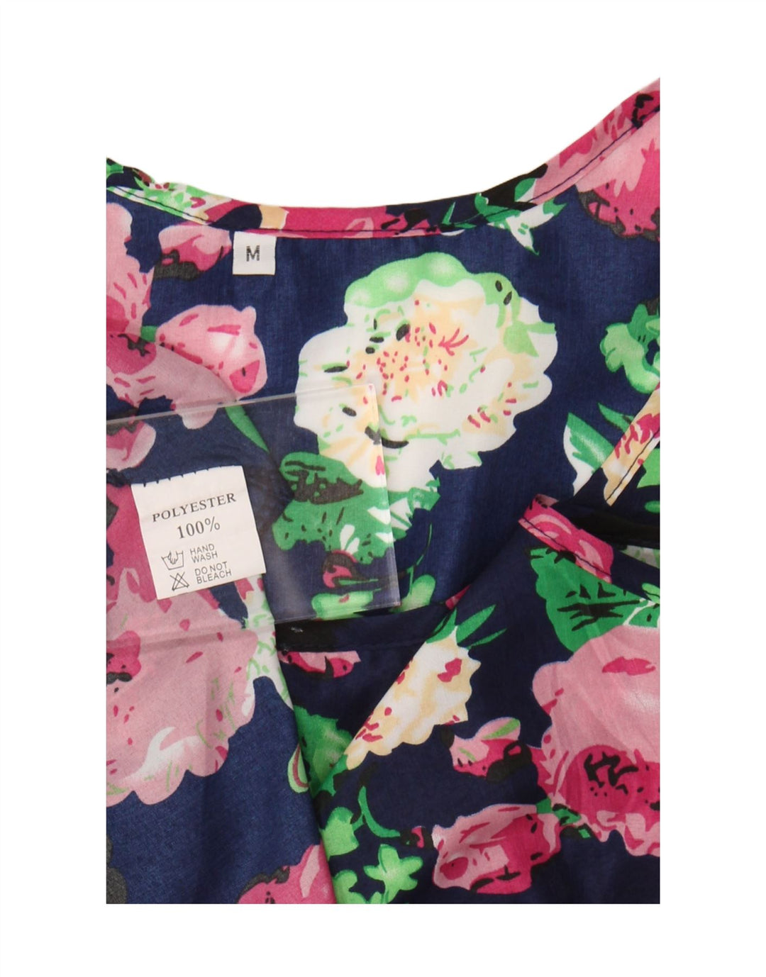 Prendisole vintage da donna UK 12 Poliestere floreale medio blu navy