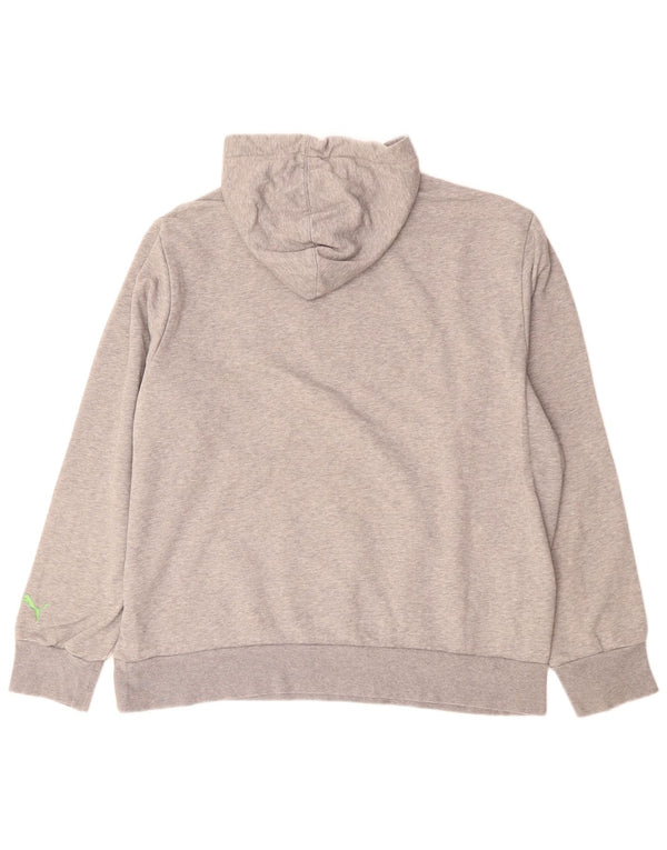 Felpa con cappuccio grafica da uomo Puma 2XL in cotone grigio