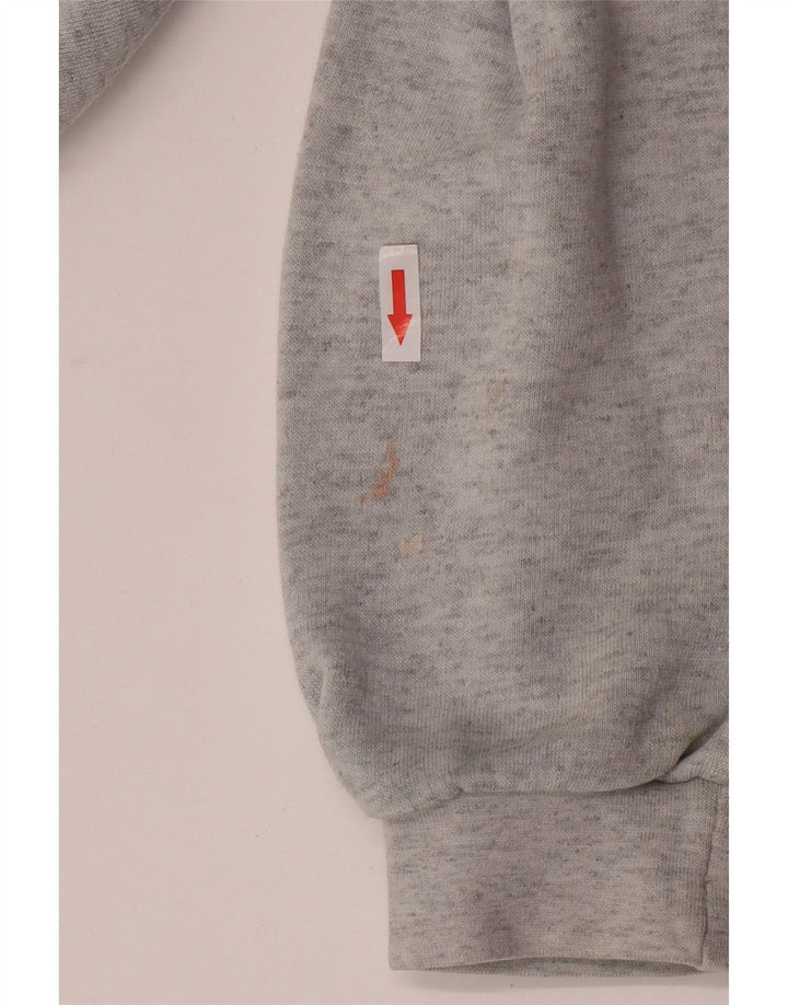 Felpa Asics da uomo con collo con zip grafica, maglione grande grigio