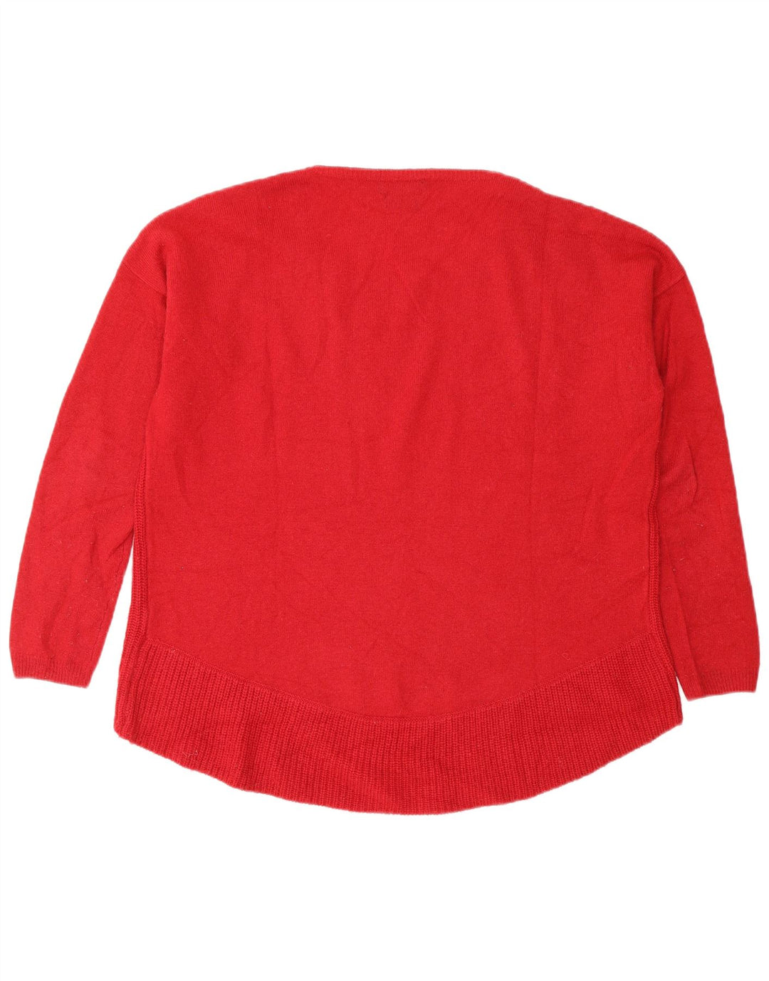 Maglione maglione girocollo da donna vestibilità ampia Massimo Dutti UK 14 rosso medio