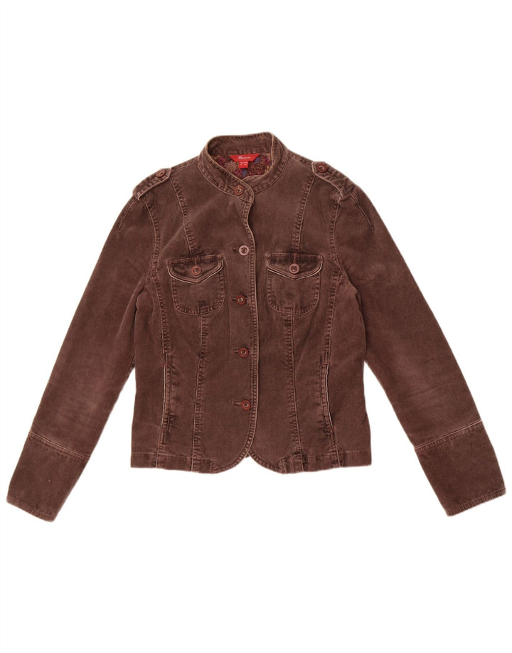 Giacca da donna in velluto a coste Monsoon UK 10 piccola in cotone marrone