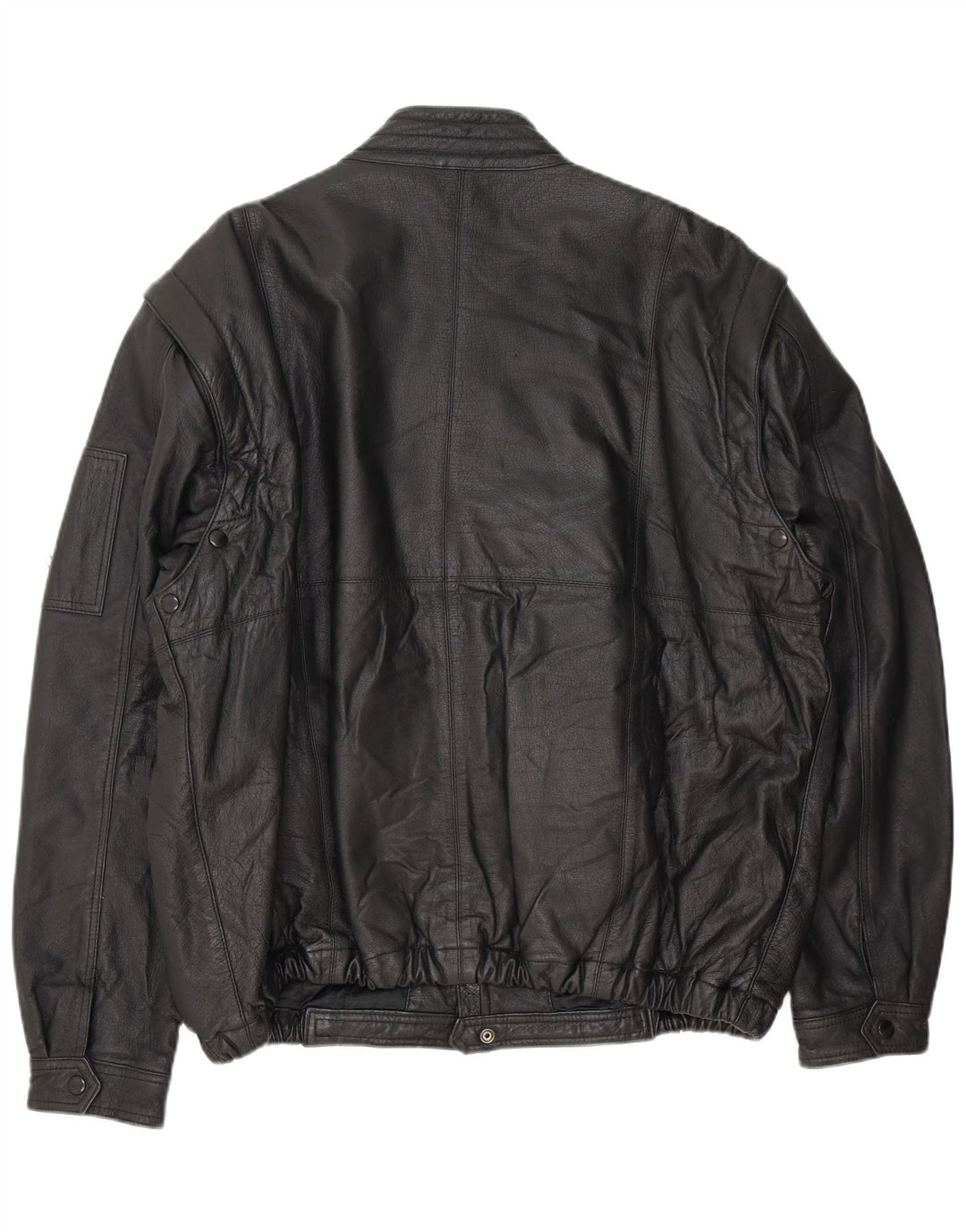 Giubbotto bomber in pelle da uomo C&A EU 58 XL Nero