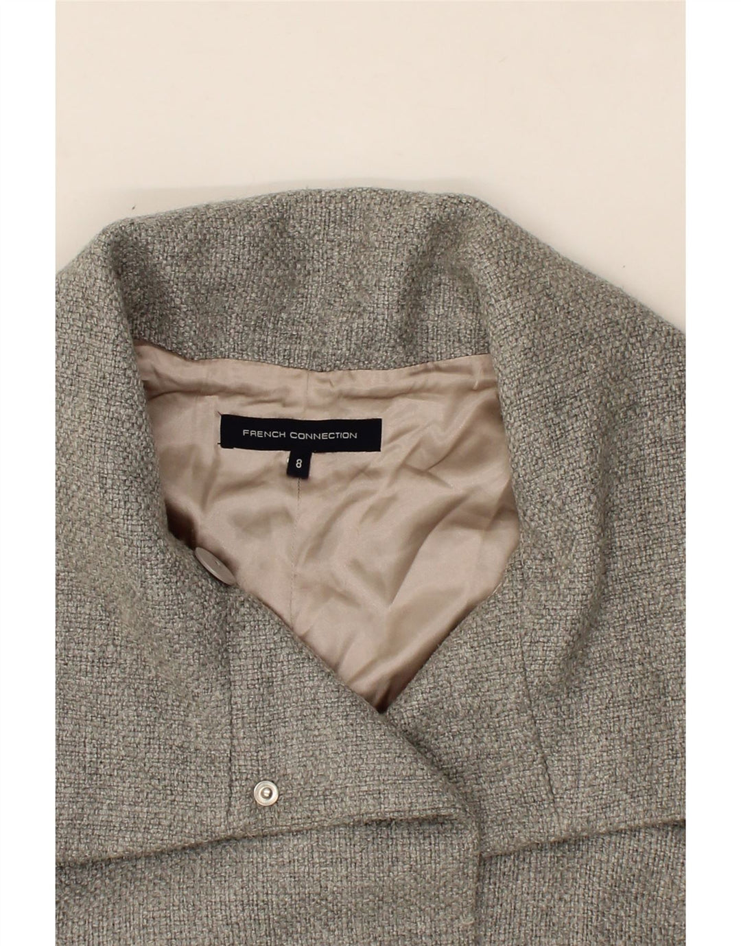 FRENCH CONNECTION Womens Oversized Overcoat UK 8 Small Grey Viscose Vintage French Connection and Second-Hand French Connection from Messina Hembry 