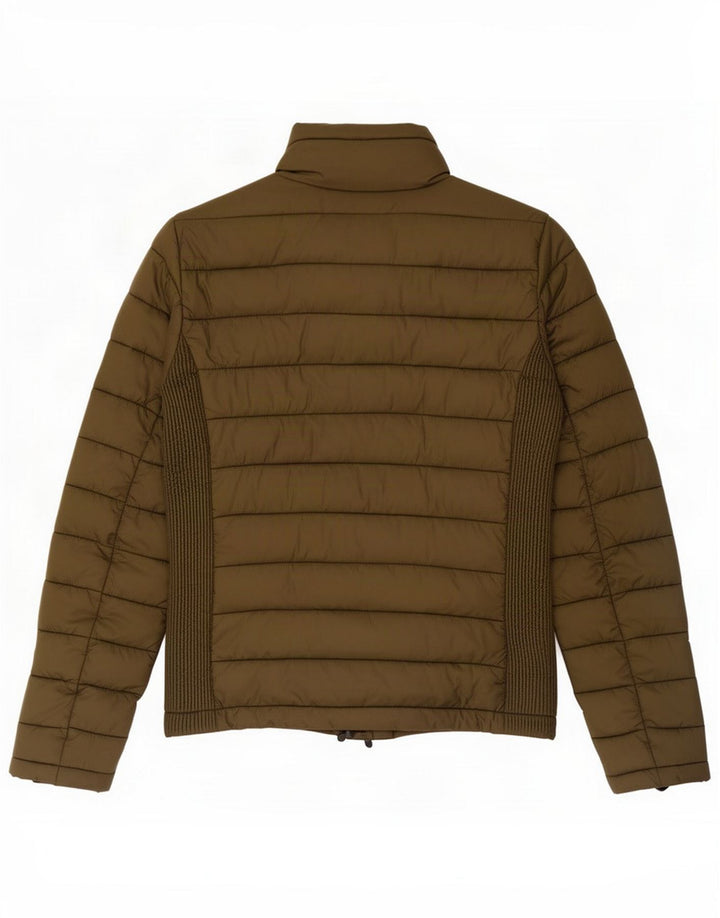 Giacca imbottita da donna Superdry UK 10 Small Khaki Nylon