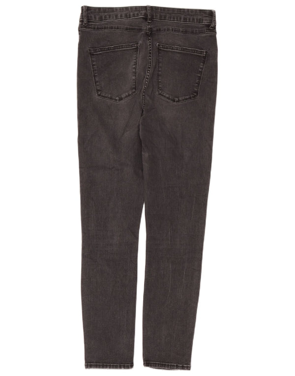 Jeans skinny effetto invecchiato Zara da donna EU 42 Large W32 L28 Grigio