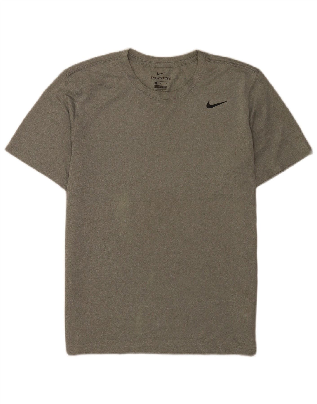 T-shirt Nike Dri Fit da uomo, top in poliestere grigio medio