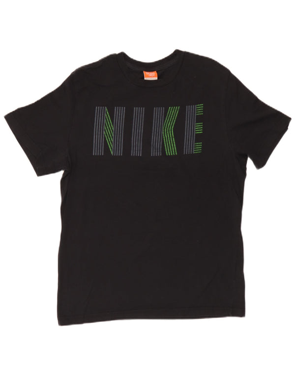 T-shirt grafica da uomo Adidas Top in cotone nero medio