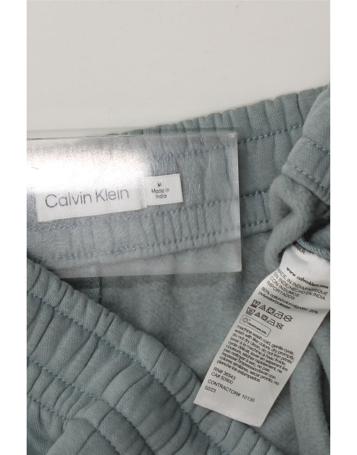 Pantaloni da tuta grafici da uomo Calvin Klein in cotone blu medio