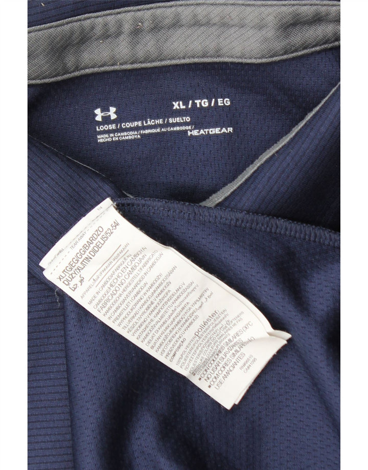 Polo da uomo UNDER ARMOUR Heat Gear XL blu navy in poliestere