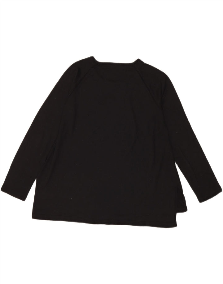 Maglia da donna a maniche lunghe Benetton UK 16 grande nera