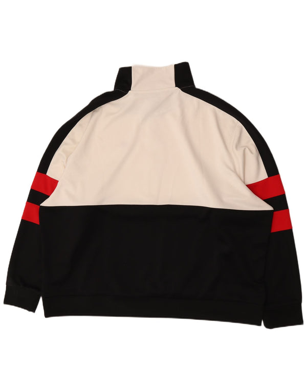 Felpa Nike da uomo con vestibilità ampia e collo con zip, maglione 2XL, color block nero