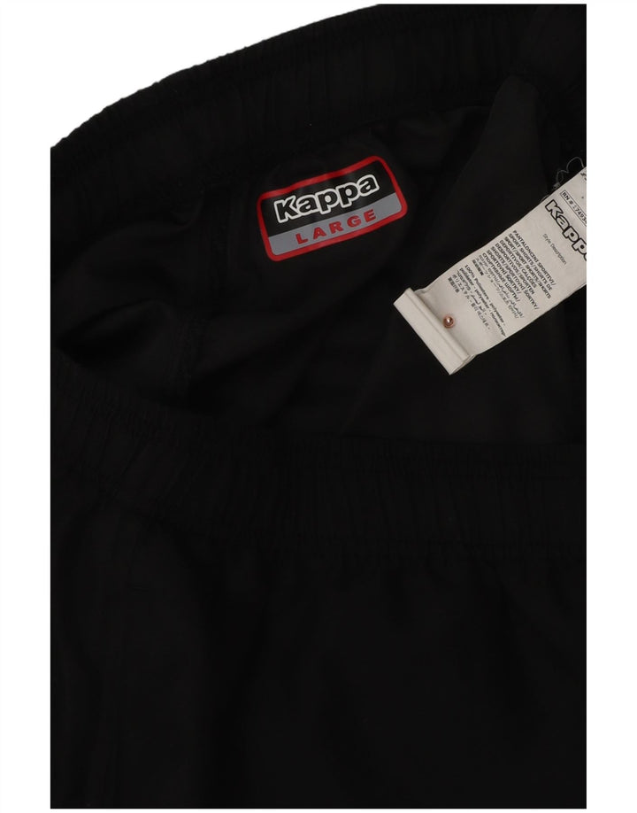 Pantaloncini sportivi grafici da uomo Kappa grandi neri in poliestere