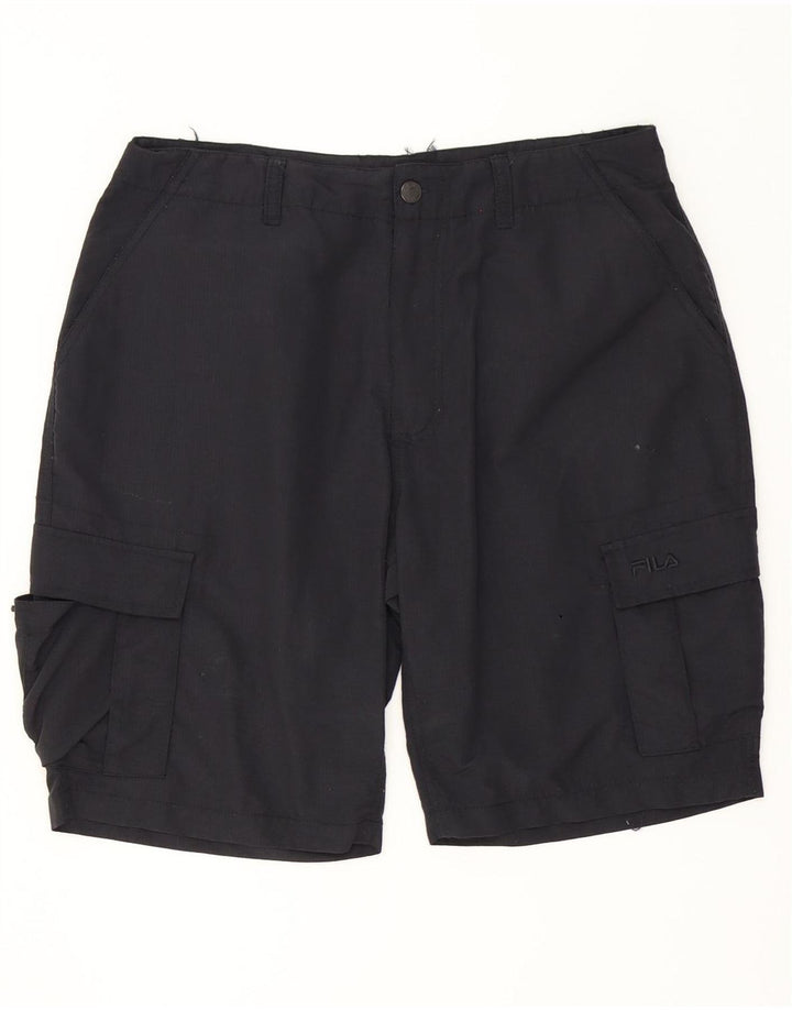 Pantaloncini cargo da uomo FILA piccoli W32 poliestere nero