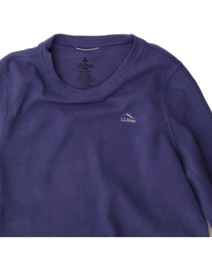 L.L.BEAN Womens Fleece Jumper UK 16 Large Purple Polyester Vintage L.L.Bean and Second-Hand L.L.Bean from Messina Hembry 