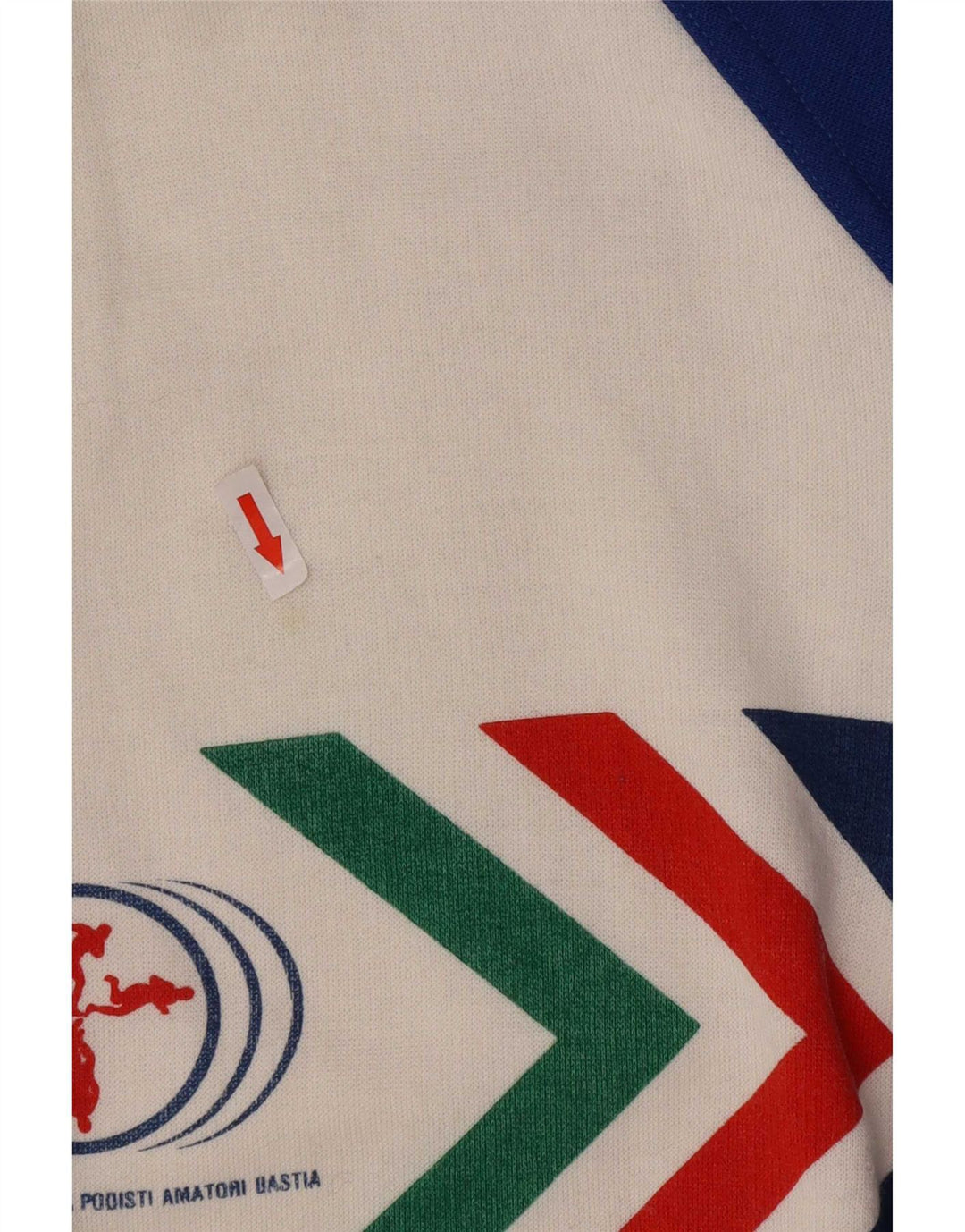 Felpa grafica da uomo vintage maglione XL bianco color block