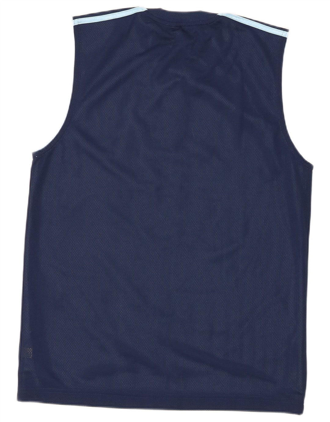 Canottiera grafica da uomo Adidas Small in poliestere blu navy