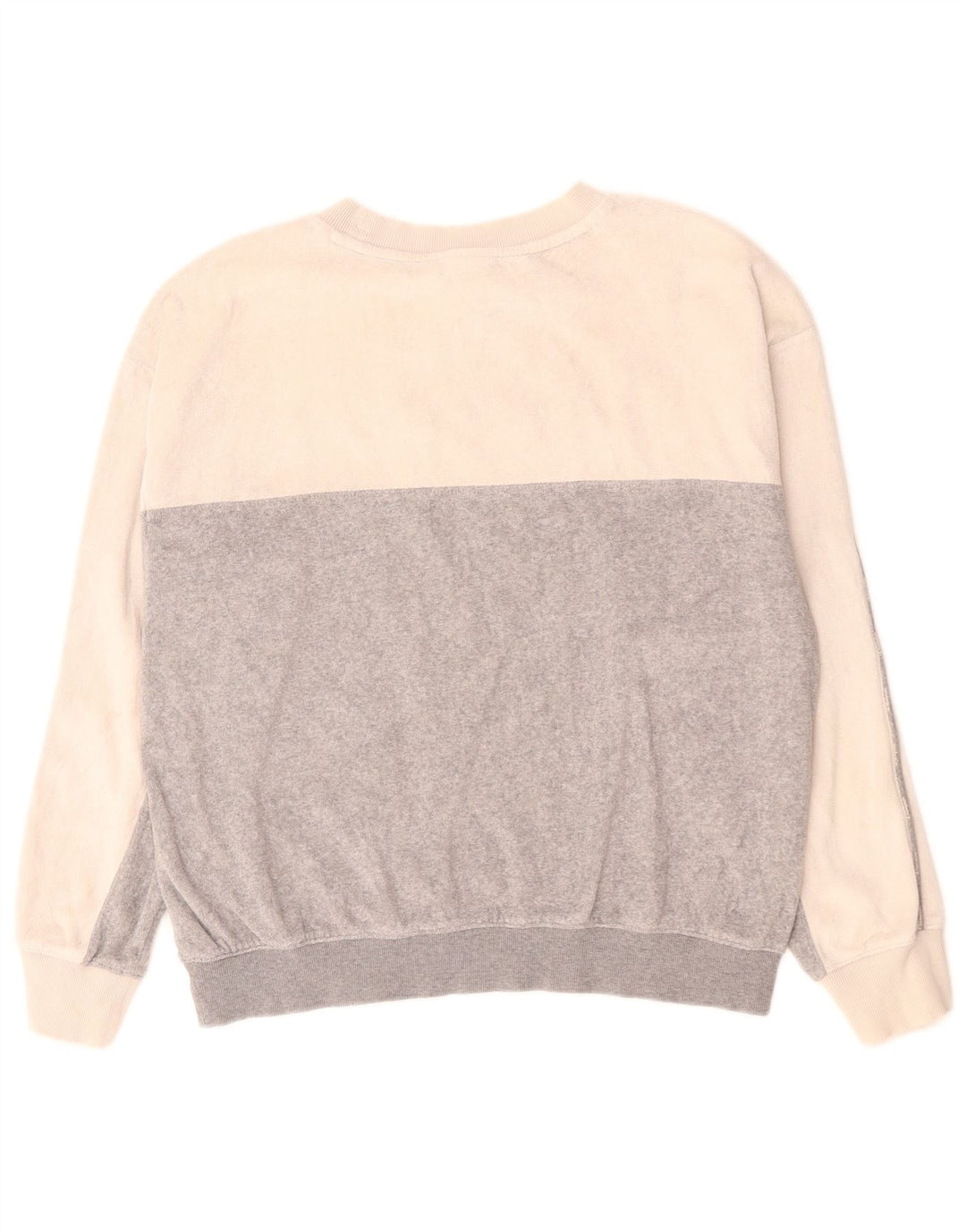 Felpa con grafica da donna CHAMPION Maglione UK 14 Blocco colore grigio medio