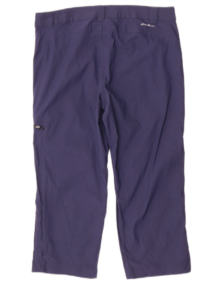 Pantaloni capri dritti da donna EDDIE BAUER US 8 Medium W32 L20 Blu Navy