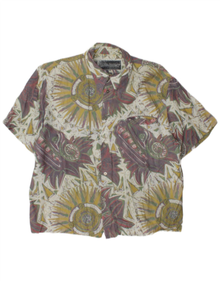 Camicia da uomo con motivo astratto Piazza Duomo taglia 42 grande multicolore