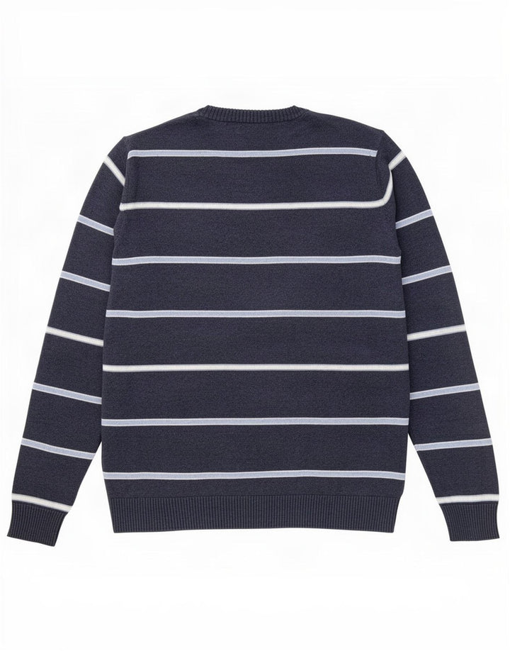 Maglione maglione girocollo da uomo Marks & Spencer blu navy medio