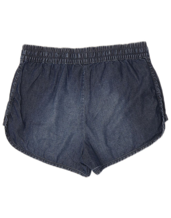 Pantaloncini di jeans da donna Benetton XS W25 cotone blu navy