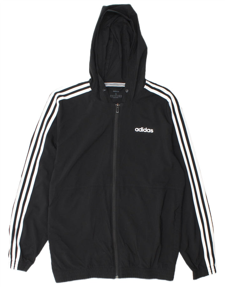 Giacca da ginnastica da uomo con cappuccio ADIDAS piccola in poliestere nero