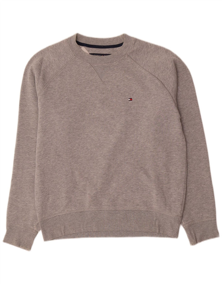 Felpa da uomo Tommy Hilfiger Maglione piccolo cotone chiazzato grigio