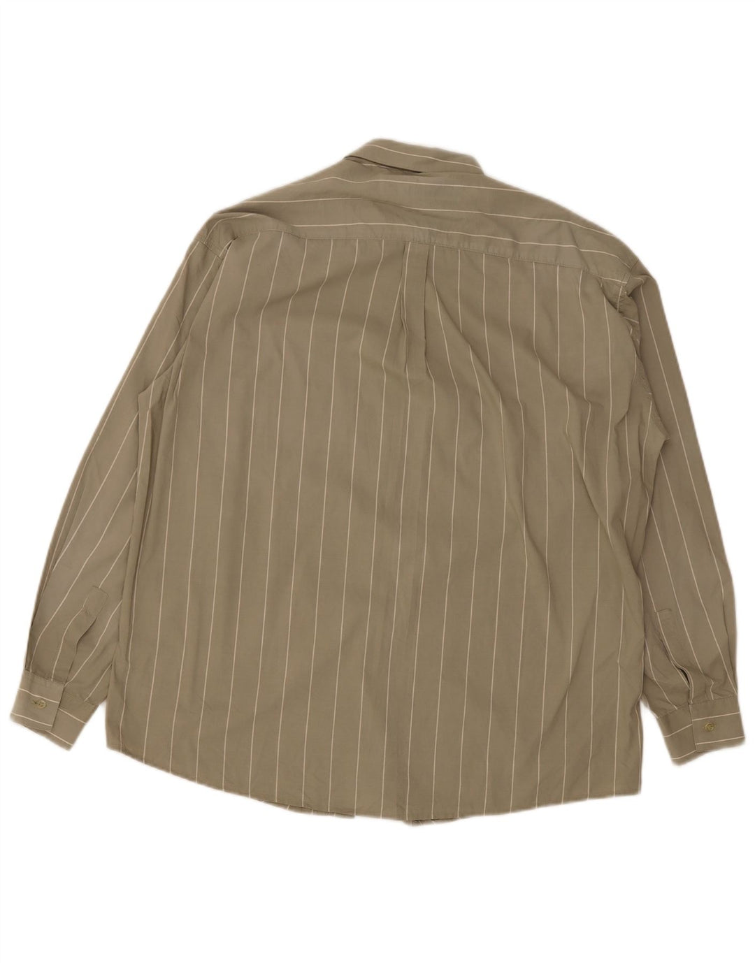 Camicia vintage da uomo a righe kaki medie