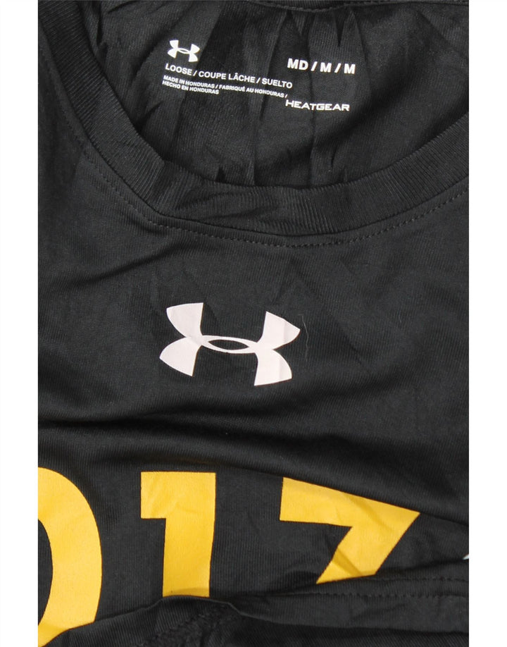 Maglietta grafica da uomo Under Armour Heat Gear Top nera media