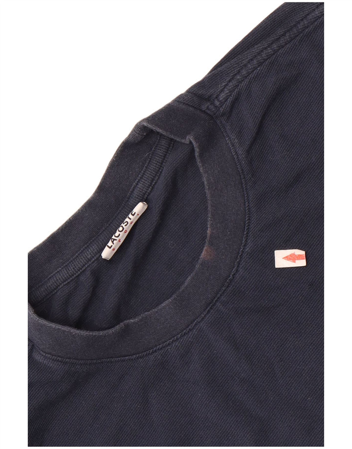 T-shirt da uomo Lacoste taglia 3 piccola in cotone blu navy