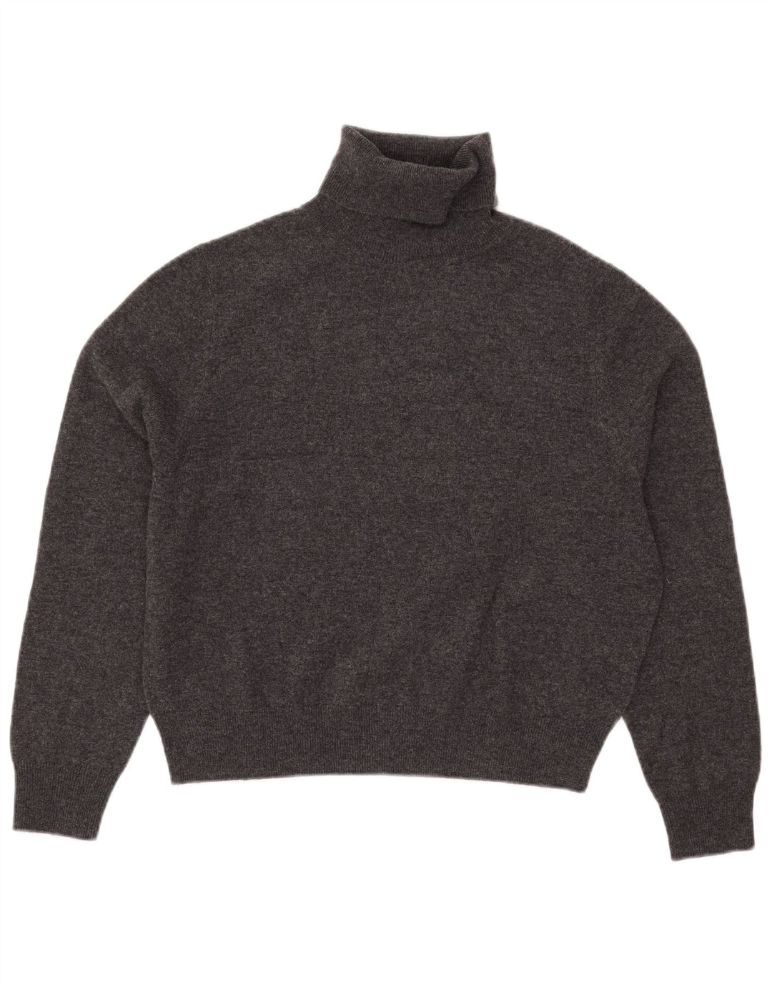 Maglione maglione corto da donna Massimo Dutti con collo alto UK 10 piccolo grigio