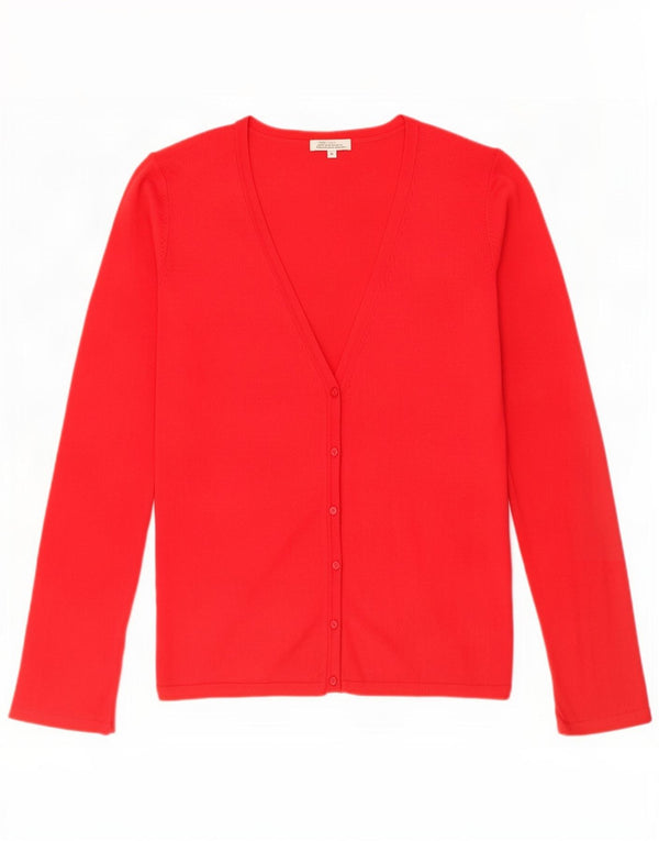 Maglione cardigan da donna Zara UK 14 grande viscosa rossa