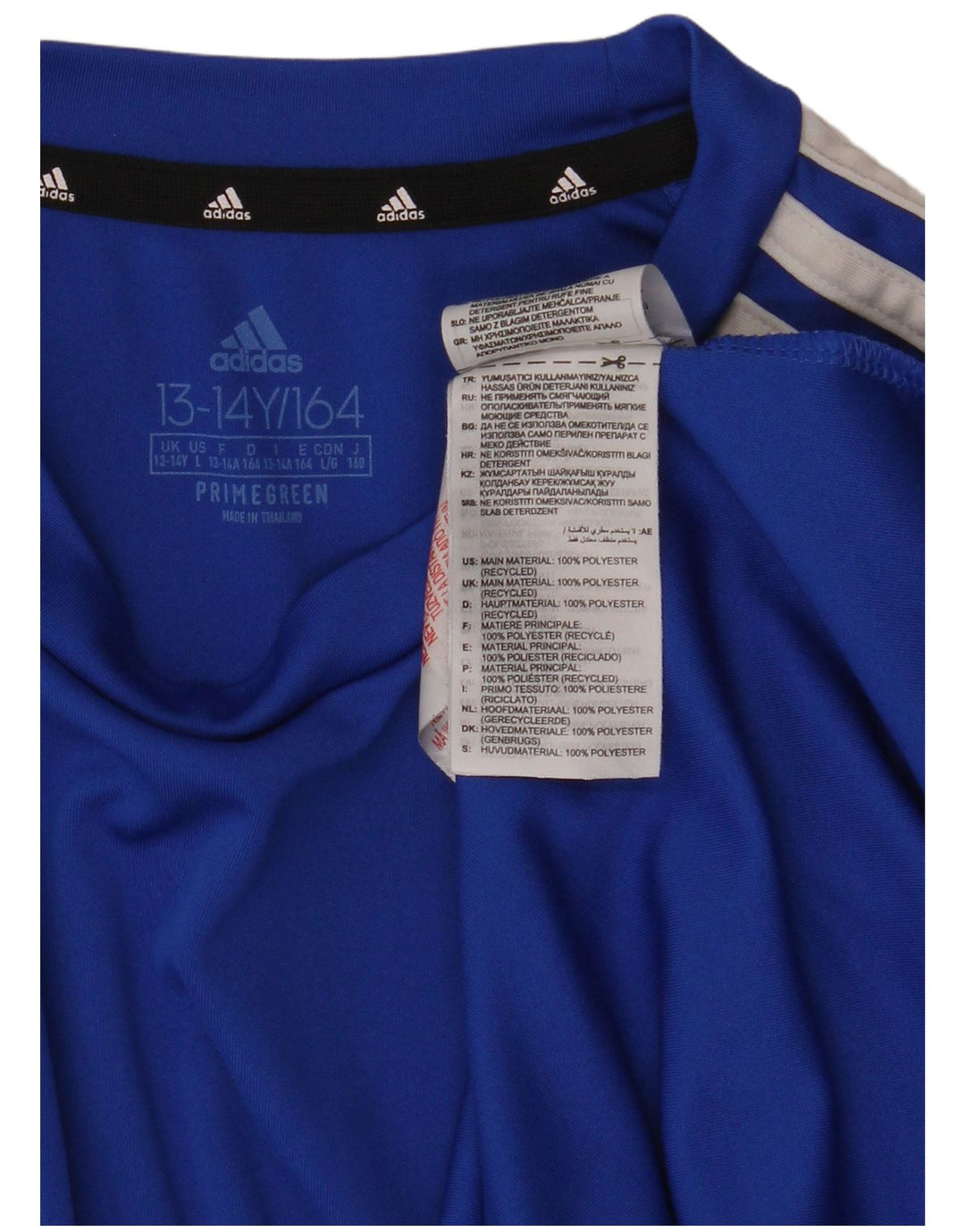 Maglietta ADIDAS Aeroready da bambino 13-14 anni in poliestere blu