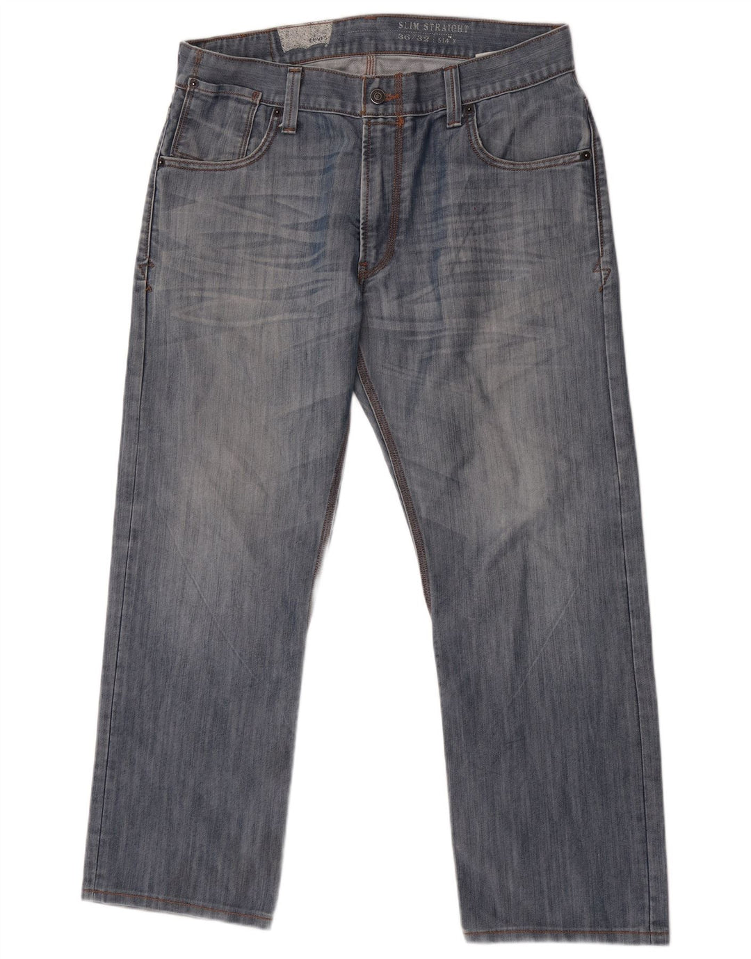 Levi's Uomo 514 Slim Jeans dritti W36 L29 Cotone Blu