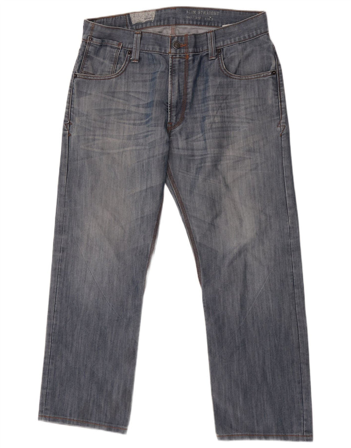 Levi's Uomo 514 Slim Jeans dritti W36 L29 Cotone Blu