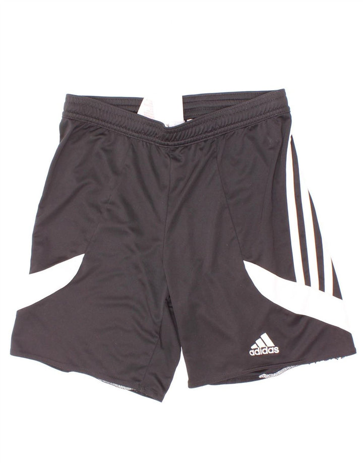 Pantaloncini sportivi Adidas da bambino 9-10 anni, colore nero medio, in poliestere color block