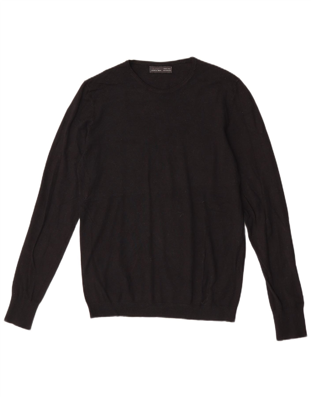 Maglione maglione girocollo da uomo Zara grande nero